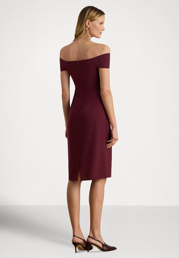 Lauren Ralph Lauren Petite TWIST-FRONT CREPE COCKTAIL DRESS