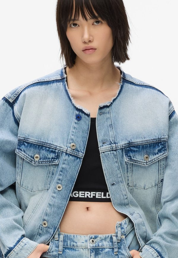 Karl Lagerfeld Jeans COLLARLESS DENIM