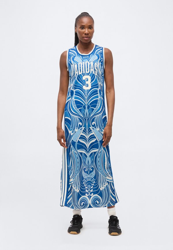 adidas Sportswear FARM DRESS - Jersey dress - dark marine/cream white