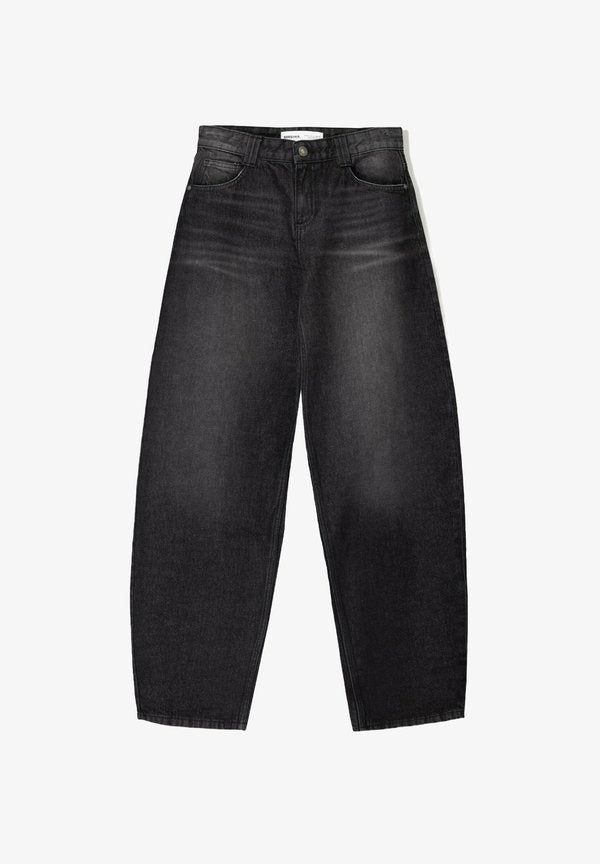 Bershka BALLOON - BAGGY - Relaxed fit jeans - dark grey