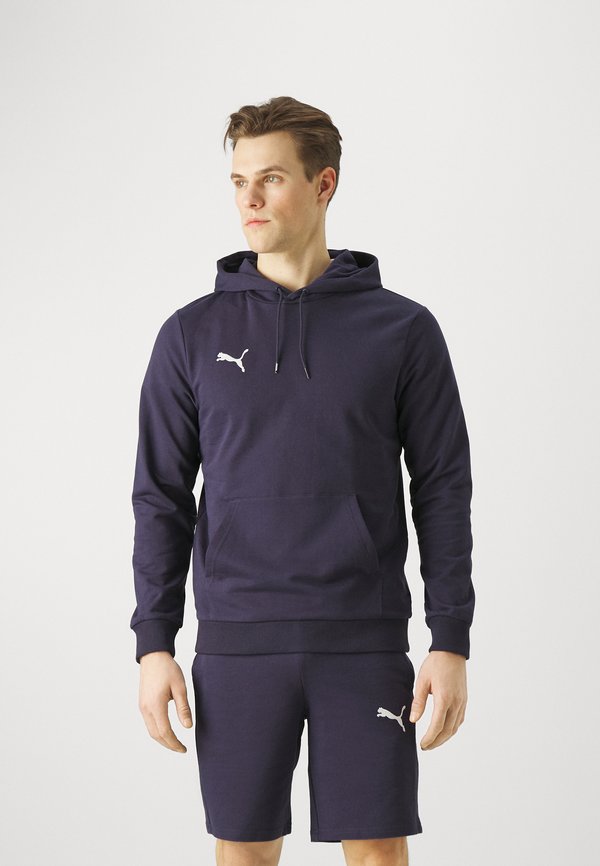 Puma TEAMGOAL CASUALS HOODY - Hoodie - navy/white