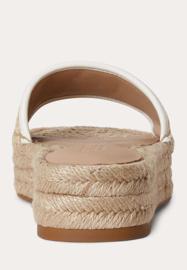 Lauren Ralph Lauren POLLY LEATHER-TRIM RAFFIA ESPADRILLE