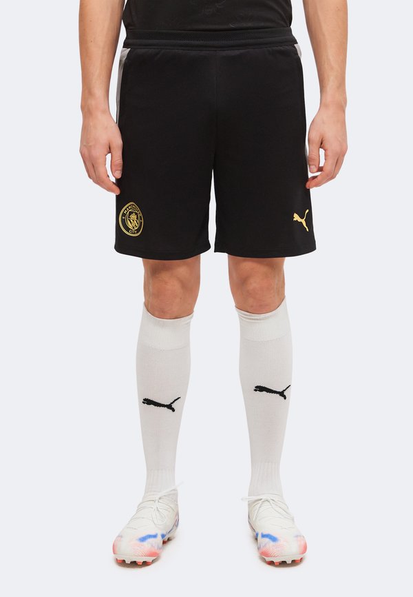 Puma MANCHESTER CITY FC TRAINING SHORTS W/ POCKETS - Club wear - black/cast iron