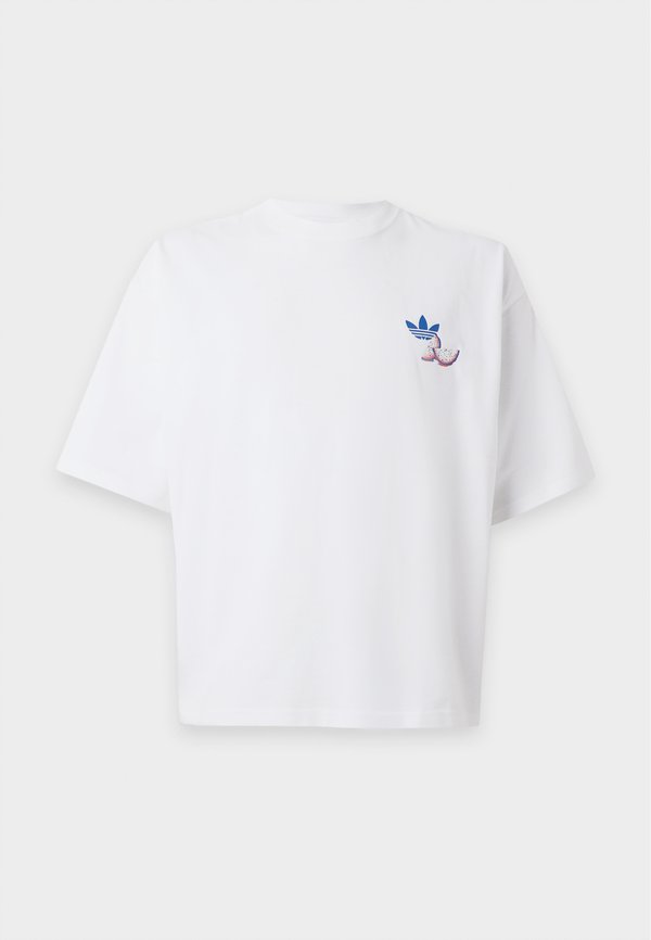 adidas Originals NEW STRIPE OVERSIZED TEE UNISEX - Print T-shirt - white