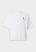 adidas Originals NEW STRIPE OVERSIZED TEE UNISEX - Print T-shirt - white
