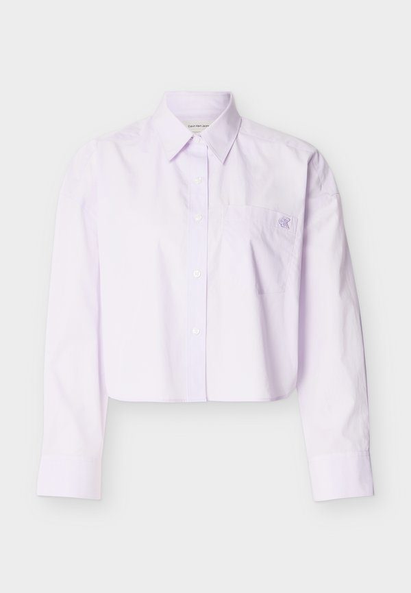 Calvin Klein Jeans CROPPED - Button-down blouse - island lilac