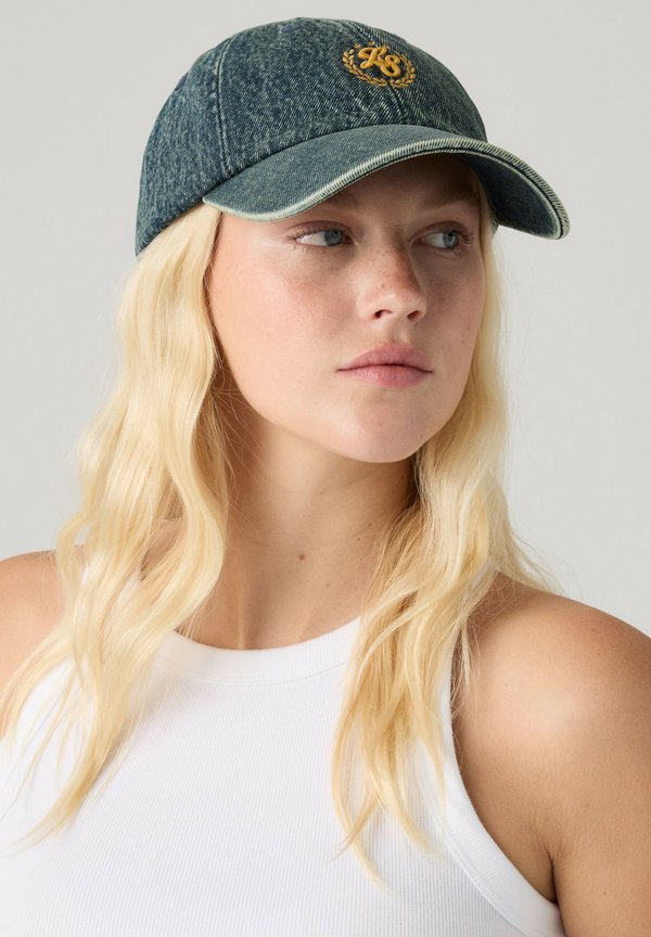 Levi's® W'S VARSITY BASEBALL CAP VINTAGE PINE HA - Cap - vintage pine hats - med indigo - worn in