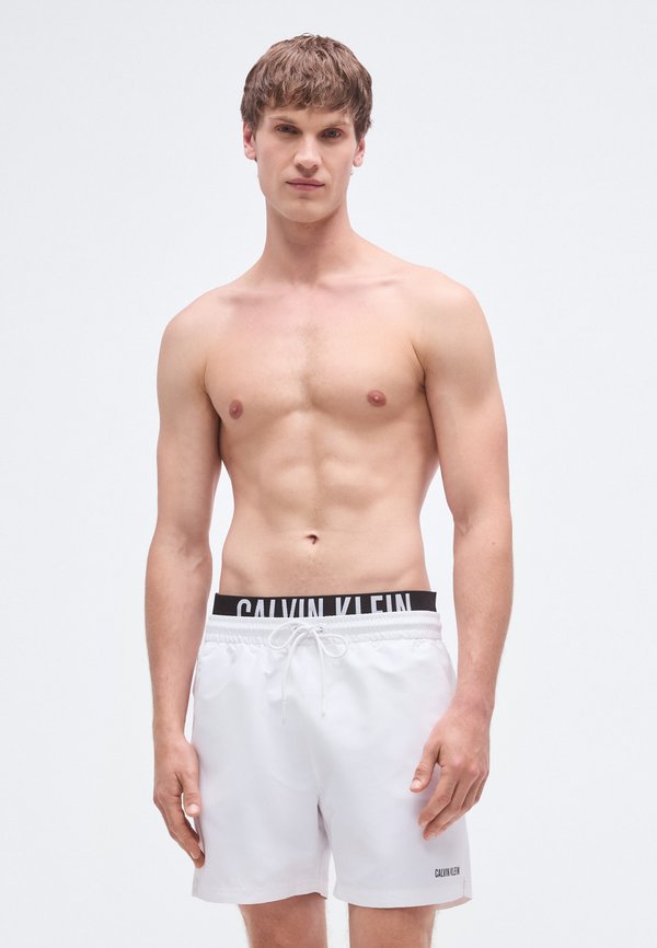 Calvin Klein Swimwear MEDIUM DRAWSTRING BOXER INTENSE POWER - Swimming shorts - classic white