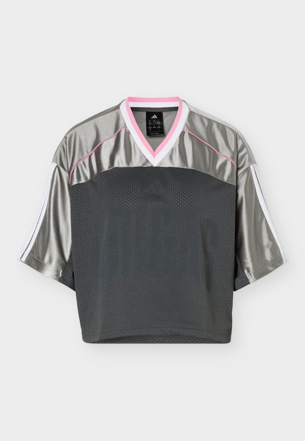 adidas Sportswear STADIUM MESH - Print T-shirt - grey six/solid grey/tropic bloom