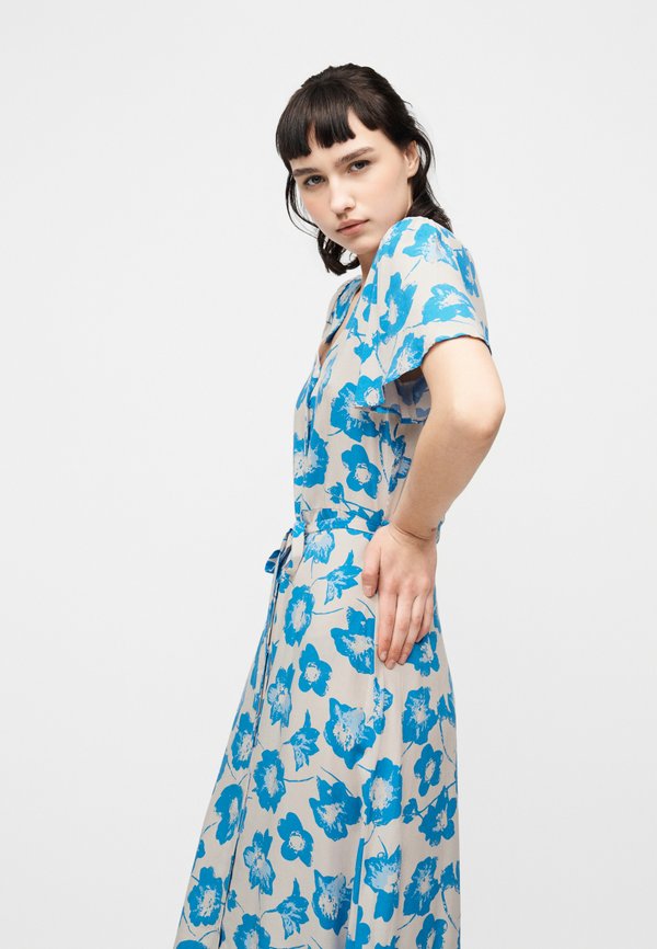 VILA VIPERRY V NECK MIDI DRESS