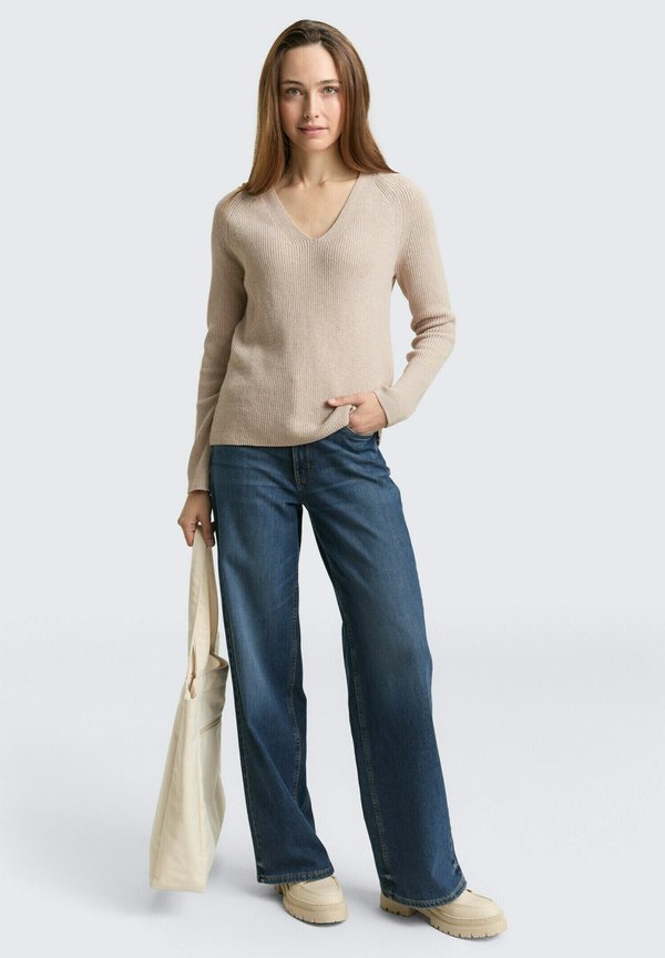 TOM TAILOR PULLOVER MIT V-AUSSCHNITT