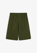 Bershka ELASTICATED WAISTBAND - CARGO SHORTS - Shorts - dark green