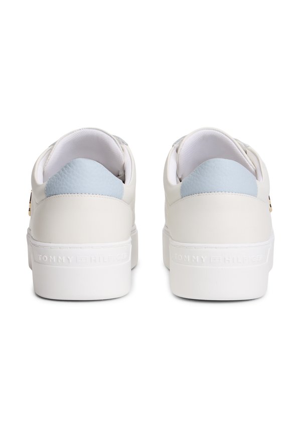 Tommy Hilfiger TH MONOGRAM LEATHER PLATFORM COURT TRAINERS