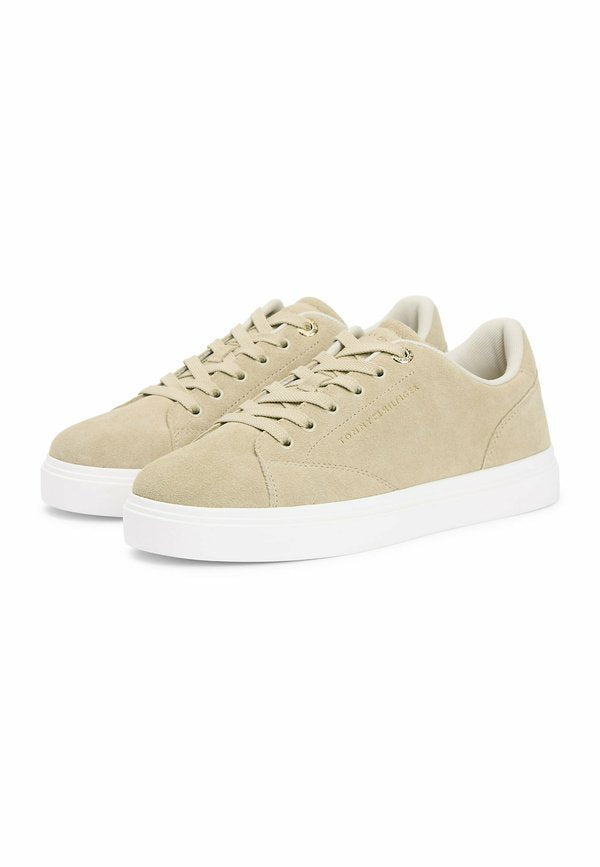 Tommy Hilfiger SUEDE METALLIC LOGO CUPSOLE TRAINERS