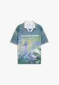 Bershka MONET LES AGAPANTHES  - Polo shirt - evergreen
