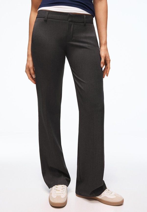 Bershka BOOTCUT - Trousers - grey
