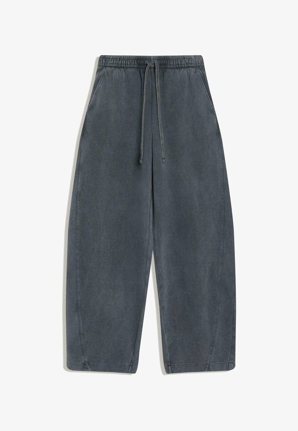 Bershka BARREL TROUSERS WITH STOPPERS 01167737 - Tracksuit bottoms - dark grey