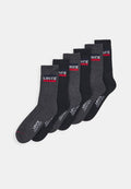 Levi's® REGULAR CUT 6P - Socks - mid grey/black