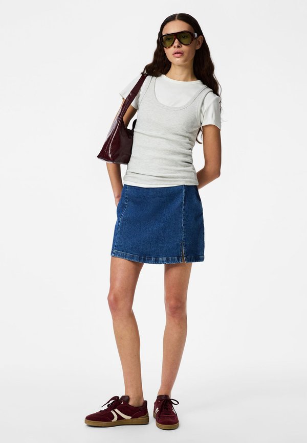 Pieces Mini PCSILKE HW SLIT DENIM
