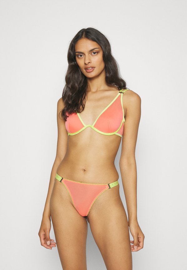 KARL LAGERFELD SHEER STRAPPY DEMI CUP BRA