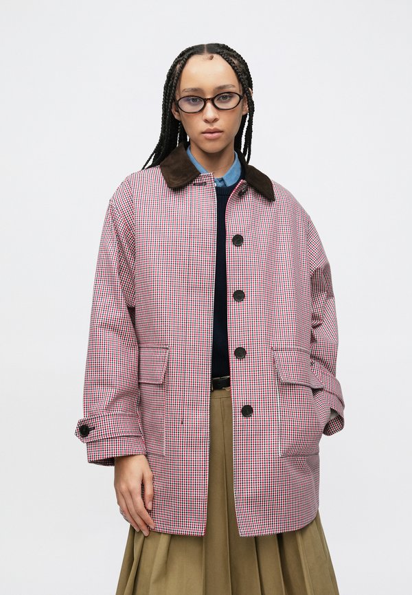 Tommy Hilfiger WATER REPELLENT CHECK OVERSIZED 2-IN-1 COAT