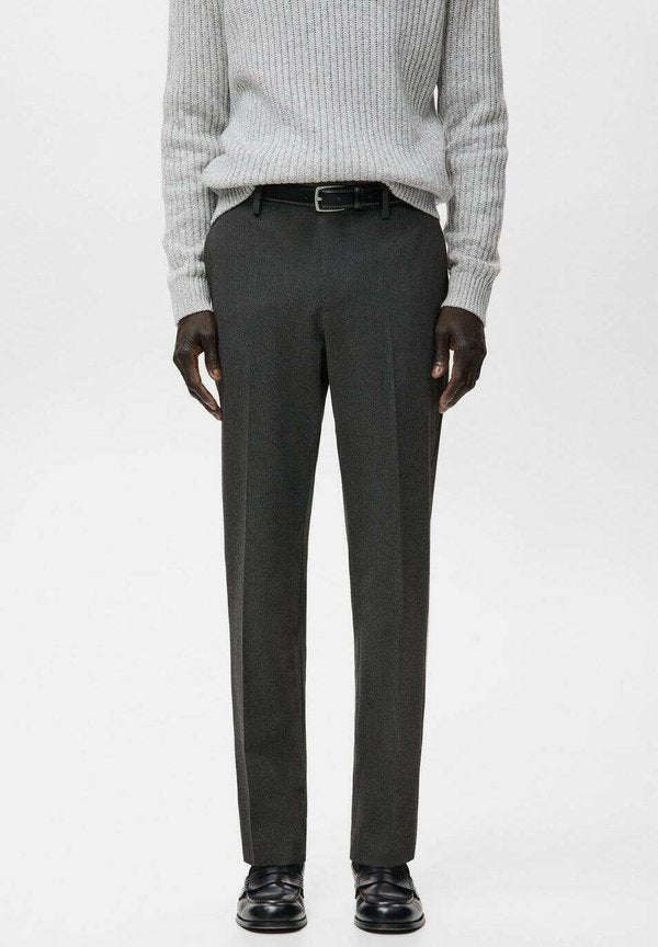 Mango Trousers - mottled dark grey