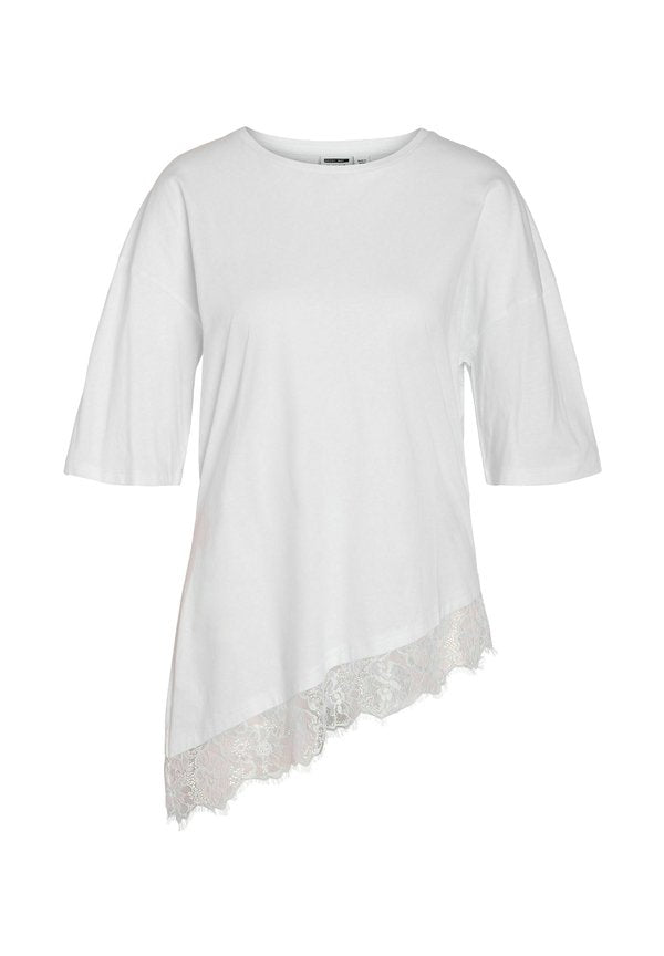 Noisy May NMEASY LACE DETAIL S/S T-SHIRT