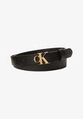 Calvin Klein FACET PEBBLE  - Belt - black/antique light gold-coloured
