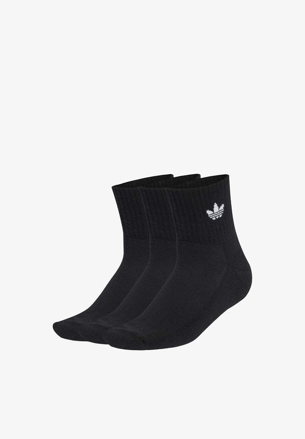 adidas Originals ADIDAS ORIGINALS MID ANKLE SOCK 3 PAIR PACK UNISEX - Socks - black
