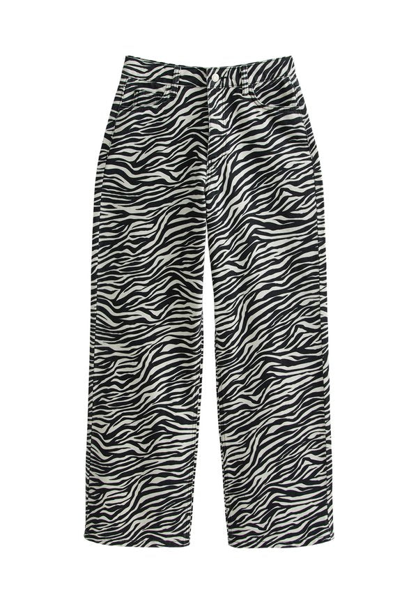 New Look ZEBRA PRINT ADALAE WIDE LEG JEANS