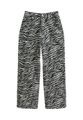 New Look ZEBRA PRINT ADALAE WIDE LEG JEANS