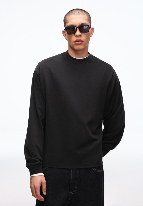 Bershka Long sleeved top - black