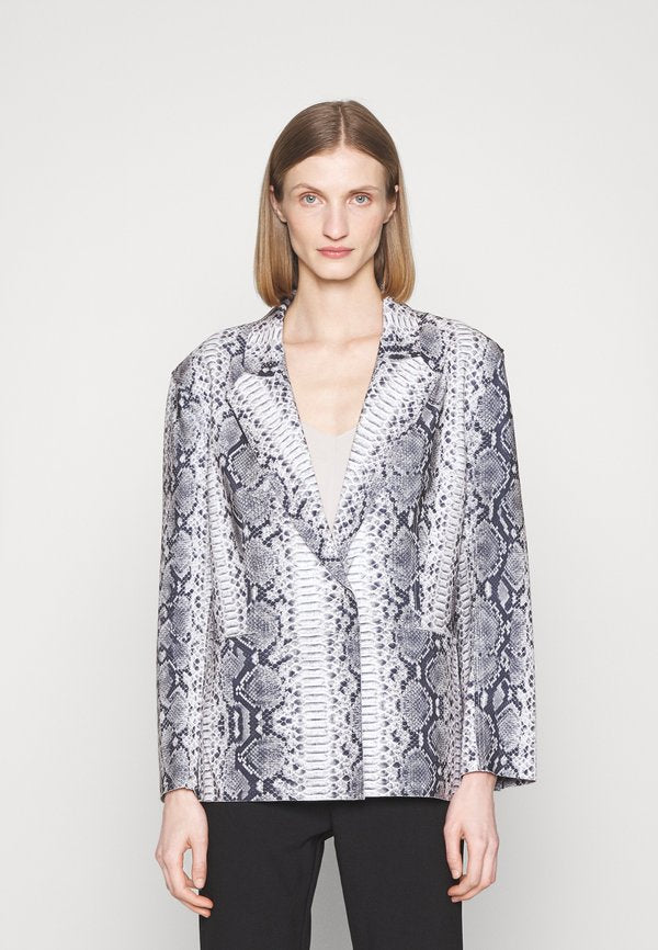 Norma Kamali SINGLE BREASTED STRAIGHT FIT JACKET