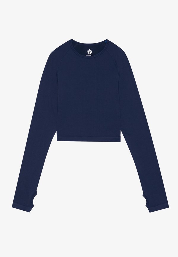Even&Odd active by Zalando CROPPED LONG SLEEVE FINE RIB SEAMLESS TOP