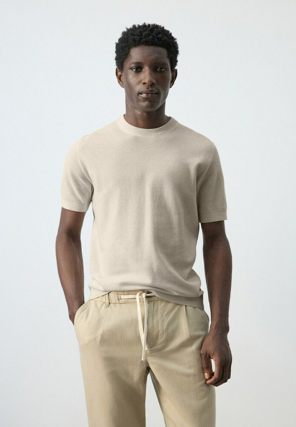 Mango ADULT - Basic T-shirt - beige