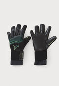 Puma ULTRA ULTIMATE HYBRID UNISEX - Goalkeeping gloves - black/green terrain/fizzy light
