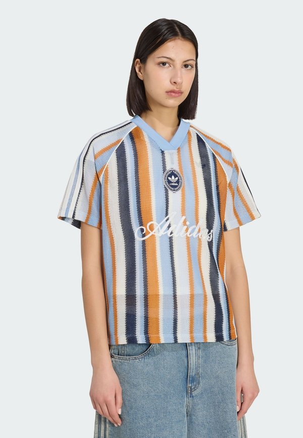 adidas Originals SUMMER GLOW KNITTED OVERSIZED - Print T-shirt - ash blue   ash blue