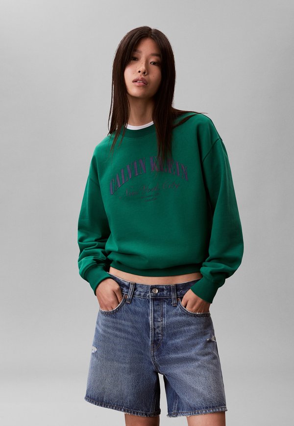 Calvin Klein Jeans LOGO GRAPHIC CREWNECK  - Sweatshirt - enchanted forest