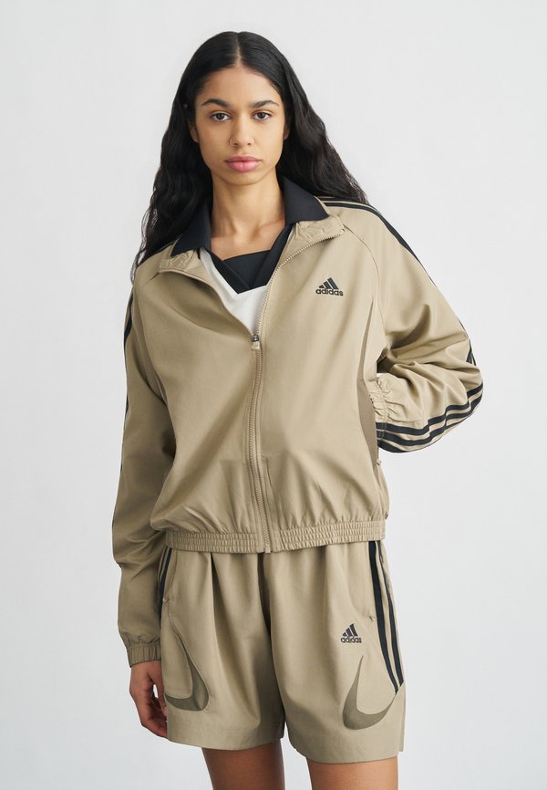 adidas Originals TEAMGEIST - Light jacket - black/blanch brown