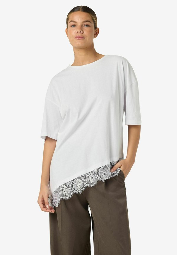 Noisy May NMEASY LACE DETAIL S/S T-SHIRT