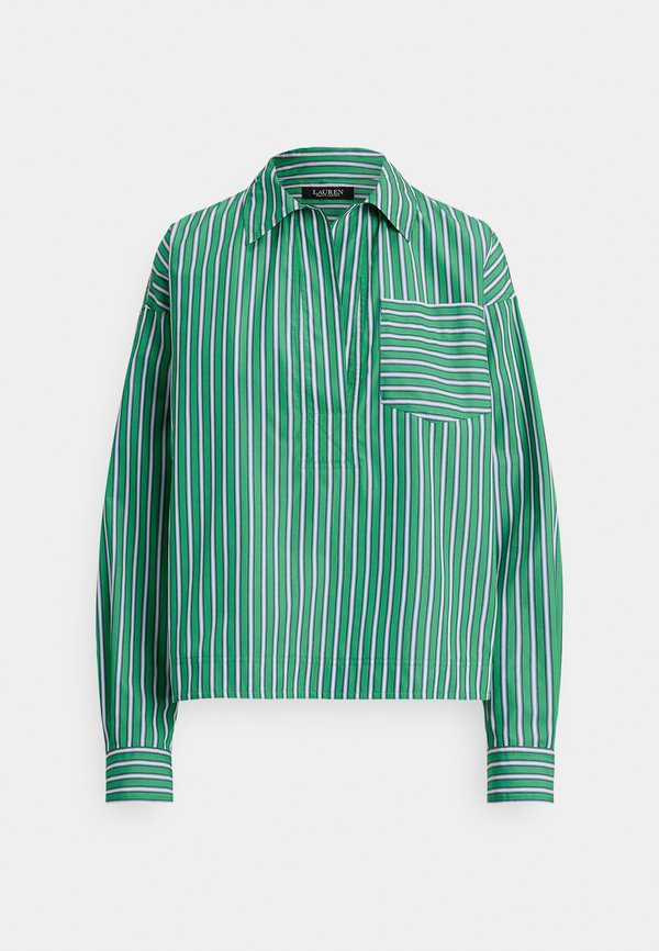 Lauren Ralph Lauren STRIPED COTTON BROADCLOTH CROPPED SHIRT