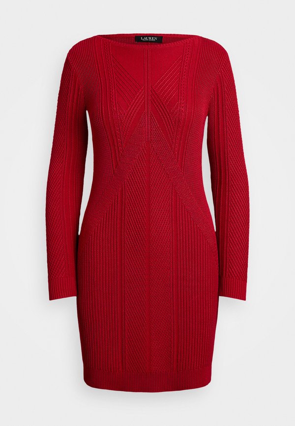 Lauren Ralph Lauren Pointelle Cotton Blend Sweater Dress