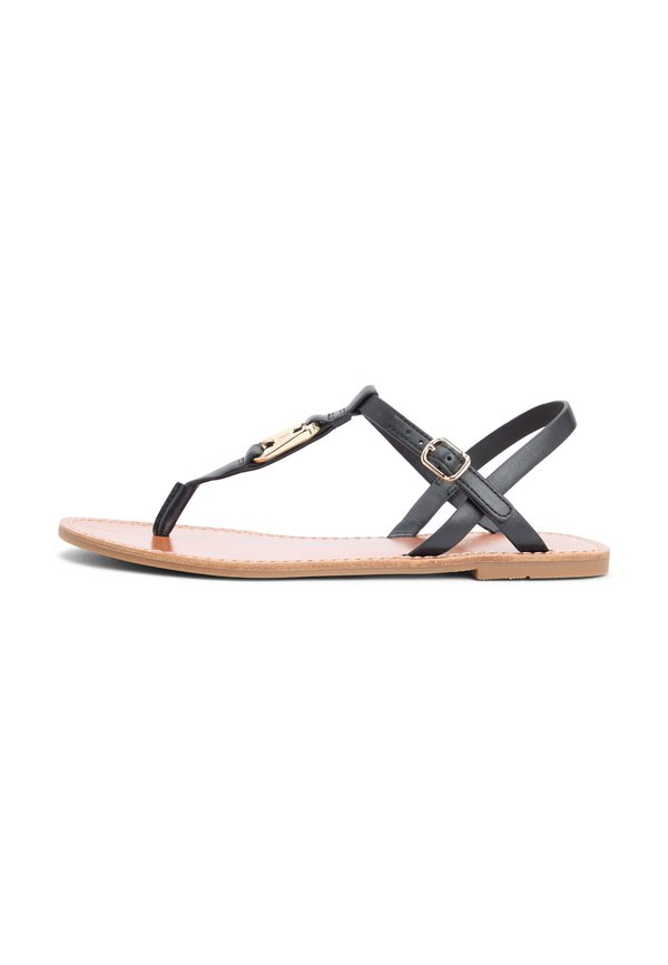 Tommy Hilfiger LEATHER TH MONOGRAM STRAP SANDALS