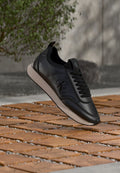 Calvin Klein RETRO RUNNER - Trainers - black/crystal grey