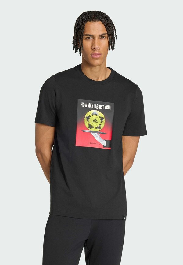 adidas Performance ADIDAS PERFORMANCE FOOTBALL SLOGAN GRAPHIC T-SHIRT - Print T-shirt - black