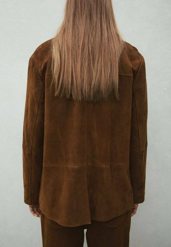 Mango Leather jacket - brown