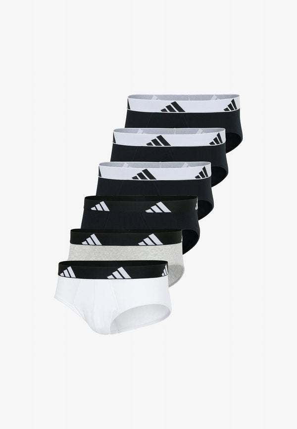 adidas Sportswear 6ER PACK ACTIVE FLEX - Briefs - weiß schwarz grau