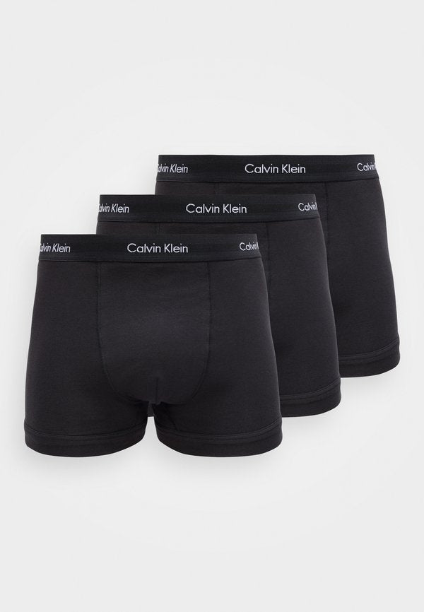 Calvin Klein Underwear TRUNK COTTON STRETCH 3 PACK  - Trunks - black