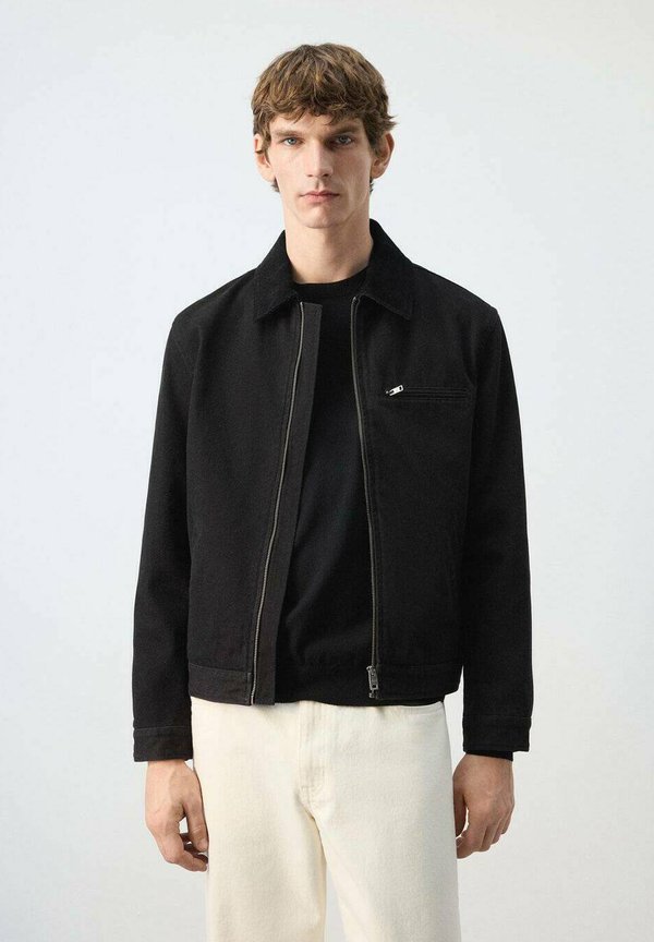Mango Denim jacket - black denim