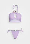 Missguided RING DETAIL HALTERNECK TOP HIGH LEG BOTTOM SET